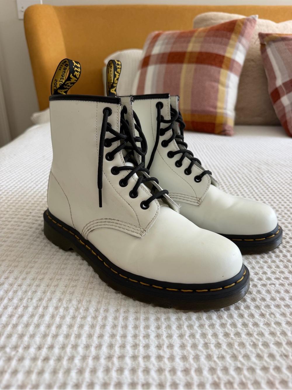Dr. Martens White 1460 Smooth Leather Boots